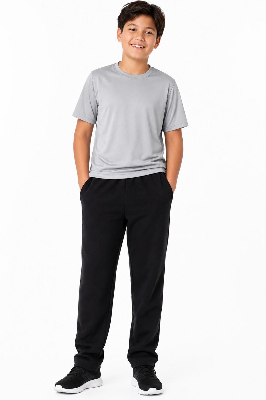 Tek Gear Boys Medium Husky Black Ultrasoft Fleece Sweatpants Jogger Pants EUC